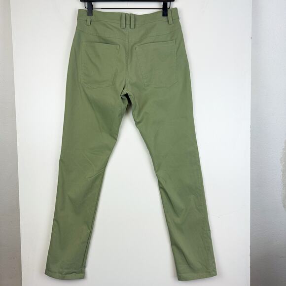 Myles Mens Tour Pant Modern Slim Fit 32” Green Stretch - Size S - Picture 4 of 9